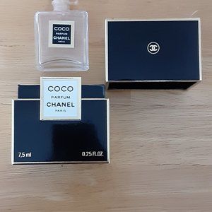 EMPTY MINIATURE CHANEL PERFUME BOTTLE.